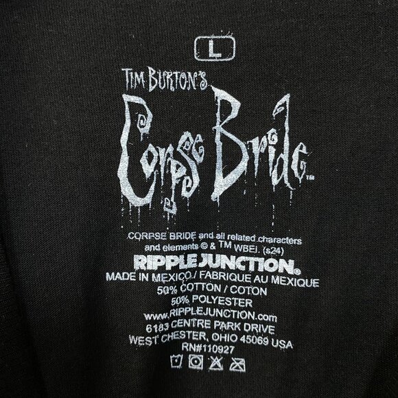 Tim Burton's Corpse Bride Emily Dearly Departed T-Shirt Large - Picture 4 of 4